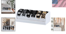 Load image into Gallery viewer, Portable 6-Compartment Bamboo Belt Rack - Stylish Organizer for Closet &amp; Drawer
