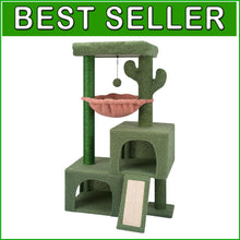 Load image into Gallery viewer, Stylish 37.4" Multi-Level Activity Center with Cozy Cat Condos for Indoor Cats