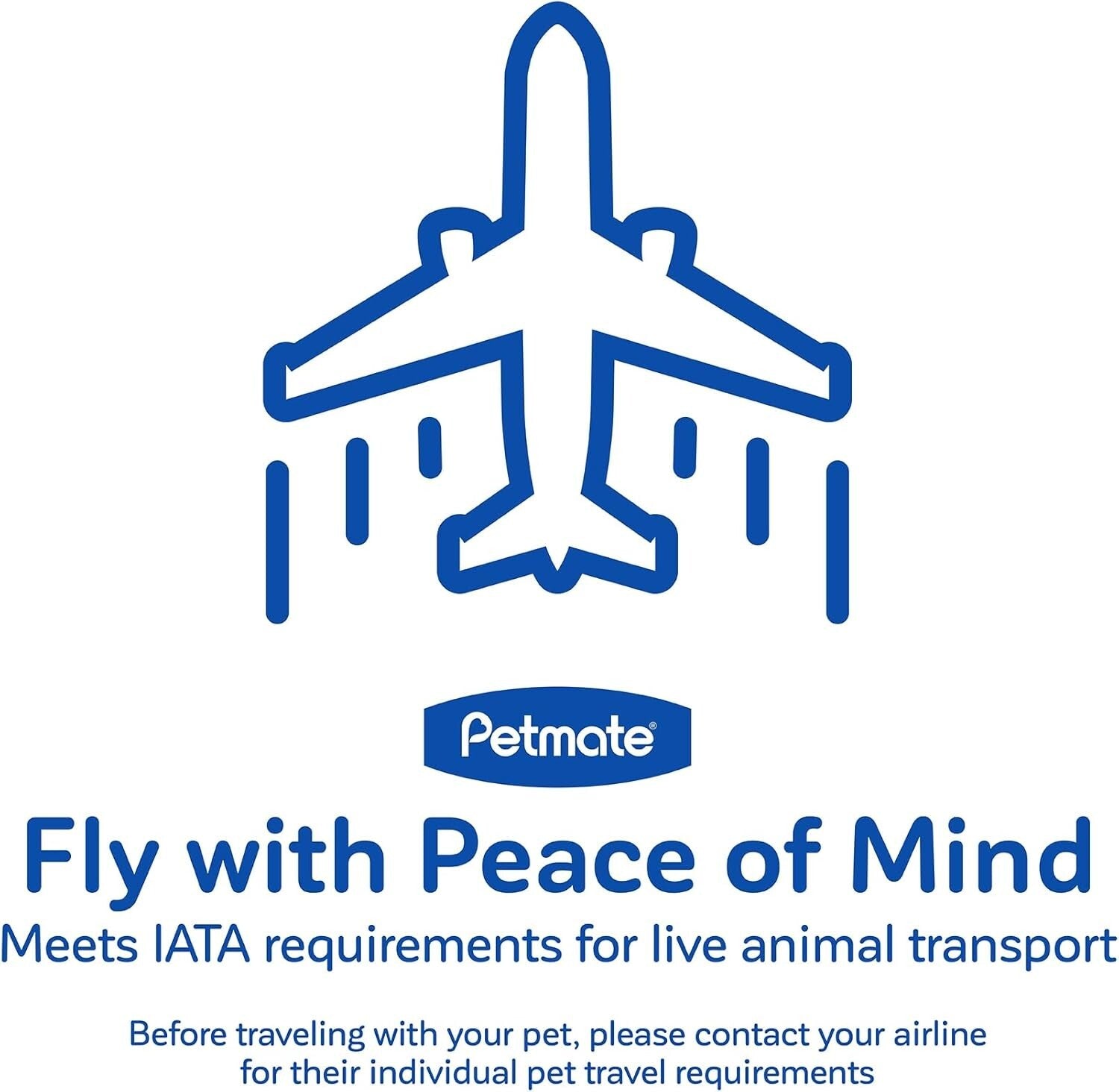 IATA Compliant Sky Kennel for Dogs 50-70 lbs - Secure Airline Approved Crate