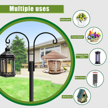 Load image into Gallery viewer, Adjustable Double Arm Garden Hooks - Versatile Support for Flower Baskets &amp; More