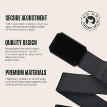 Load image into Gallery viewer, Groove Tactical Belt for Men – Magnetic Aluminum Buckle, All-Day Comfort, Large