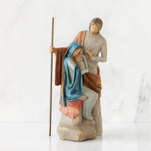Load image into Gallery viewer, Intricately Carved Holy Family Display - Ideal for Smaller Nativity Collections