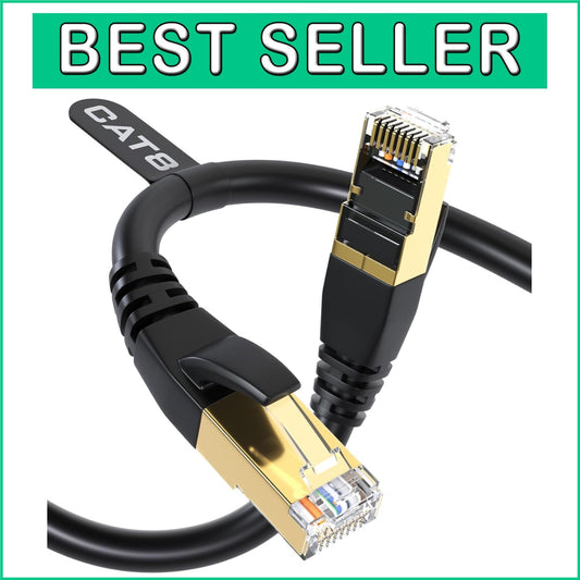 100 ft Cat7/Cat8 Ethernet Cable - 40Gbps High Speed for Gaming and Streaming