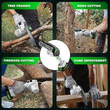 Load image into Gallery viewer, Efficient Mini Chainsaw - Battery Powered, 28.6 Ft/s Speed for Easy Trimming