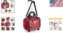 Load image into Gallery viewer, Versatile Red Sewing Machine Bag with Adjustable Trolley Handle – 19x11x13"