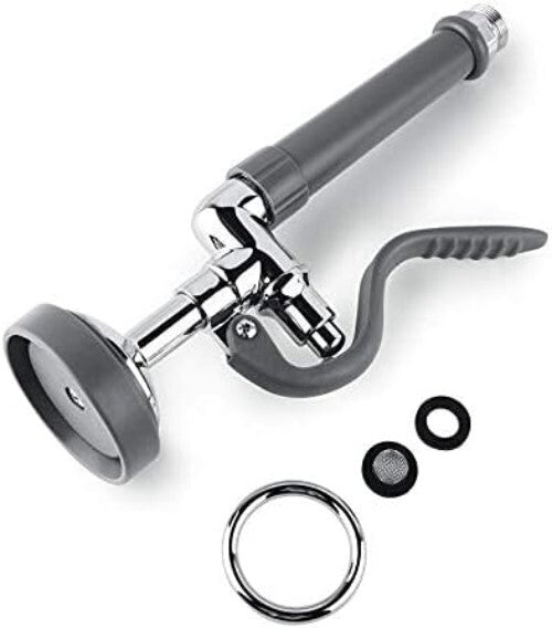 High-Pressure Commercial Faucet Sprayer - Chrome Finish for Kitchen Efficiency