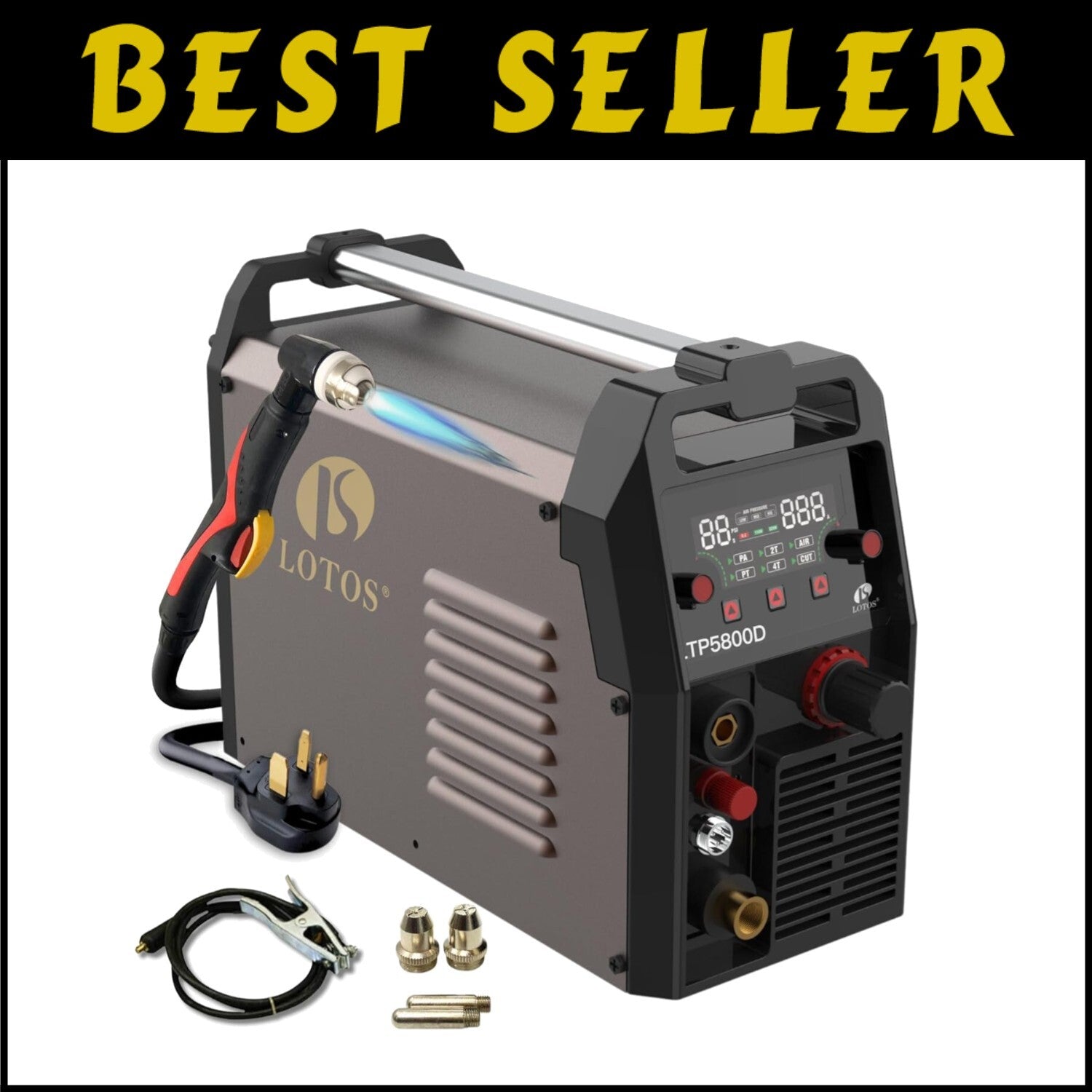 Efficient 58A Plasma Cutter with 15% Speed Boost & Dual Voltage Flexibility