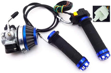 Load image into Gallery viewer, Racing Carburetor &amp; Blue Throttle Handle Grips Kit for 50cc-80cc Motorized Bikes