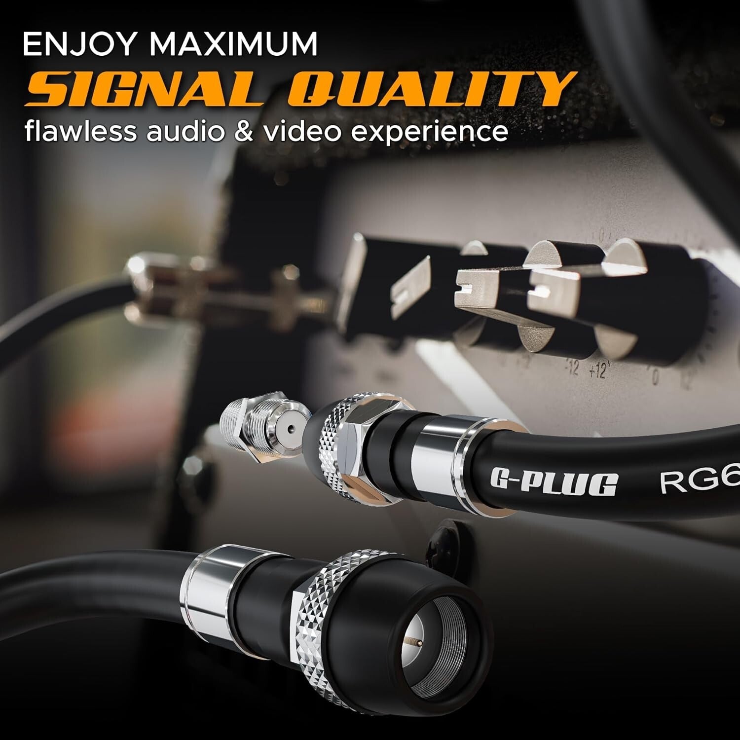 Quad Shielded RG6 Coaxial Cable 200FT - Optimal Signal for Indoor & Outdoor Use