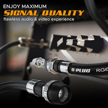 Load image into Gallery viewer, Quad Shielded RG6 Coaxial Cable 200FT - Optimal Signal for Indoor &amp; Outdoor Use