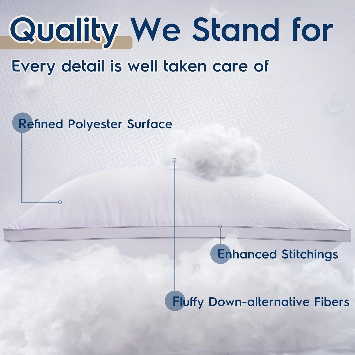 Cooling Hotel Quality King Size Pillows - Supportive Down Alternative Comfort