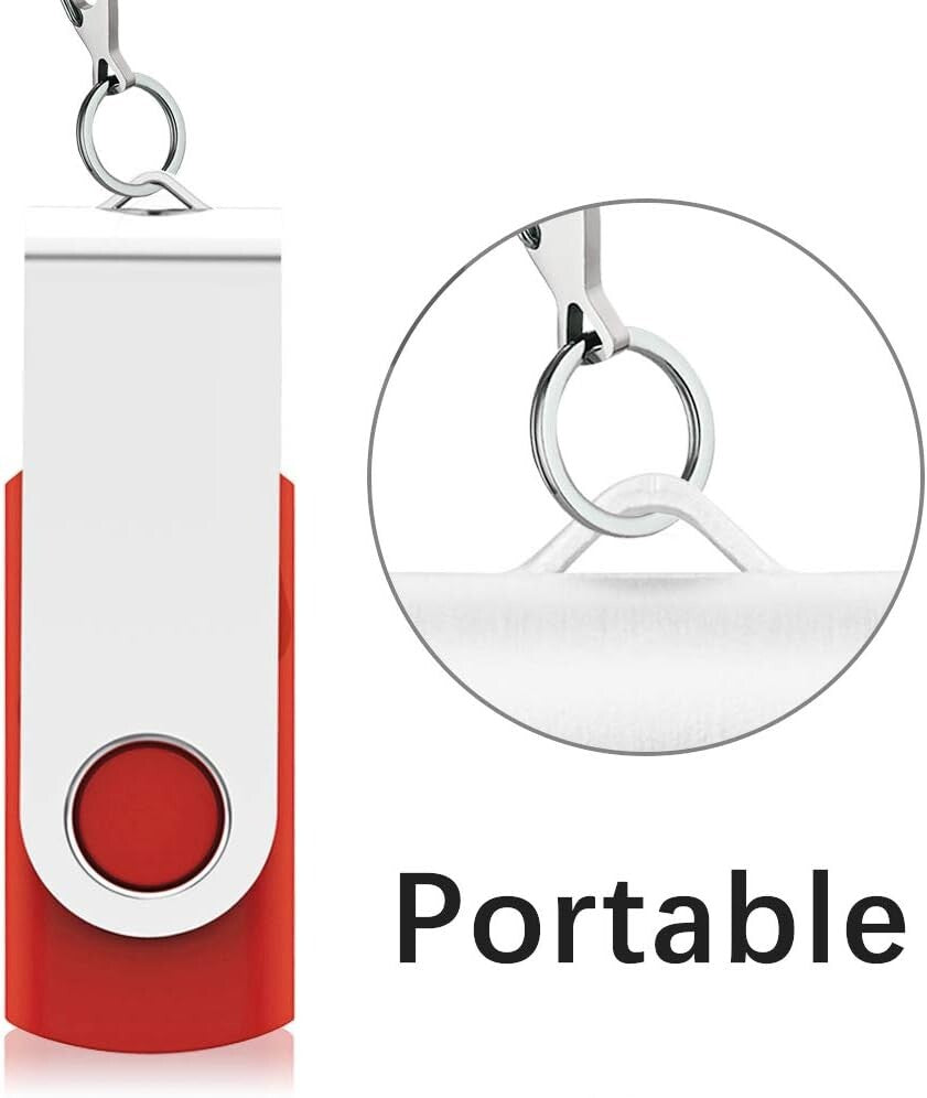 10-Pack USB 3.0 Flash Drive 64GB with LED Indicator - Vibrant Color Collection