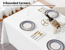 Load image into Gallery viewer, Elegant 5 Pack White 90x132 Inch Tablecloths for Stylish Dining Experiences