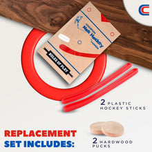 Load image into Gallery viewer, All Ages Champion Nok Hockey Game Replacement Set - 2 Sticks &amp; 2 Pucks