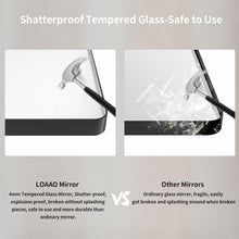 Load image into Gallery viewer, Versatile Horizontal or Vertical Black Metal Bathroom Mirror - Easy Install