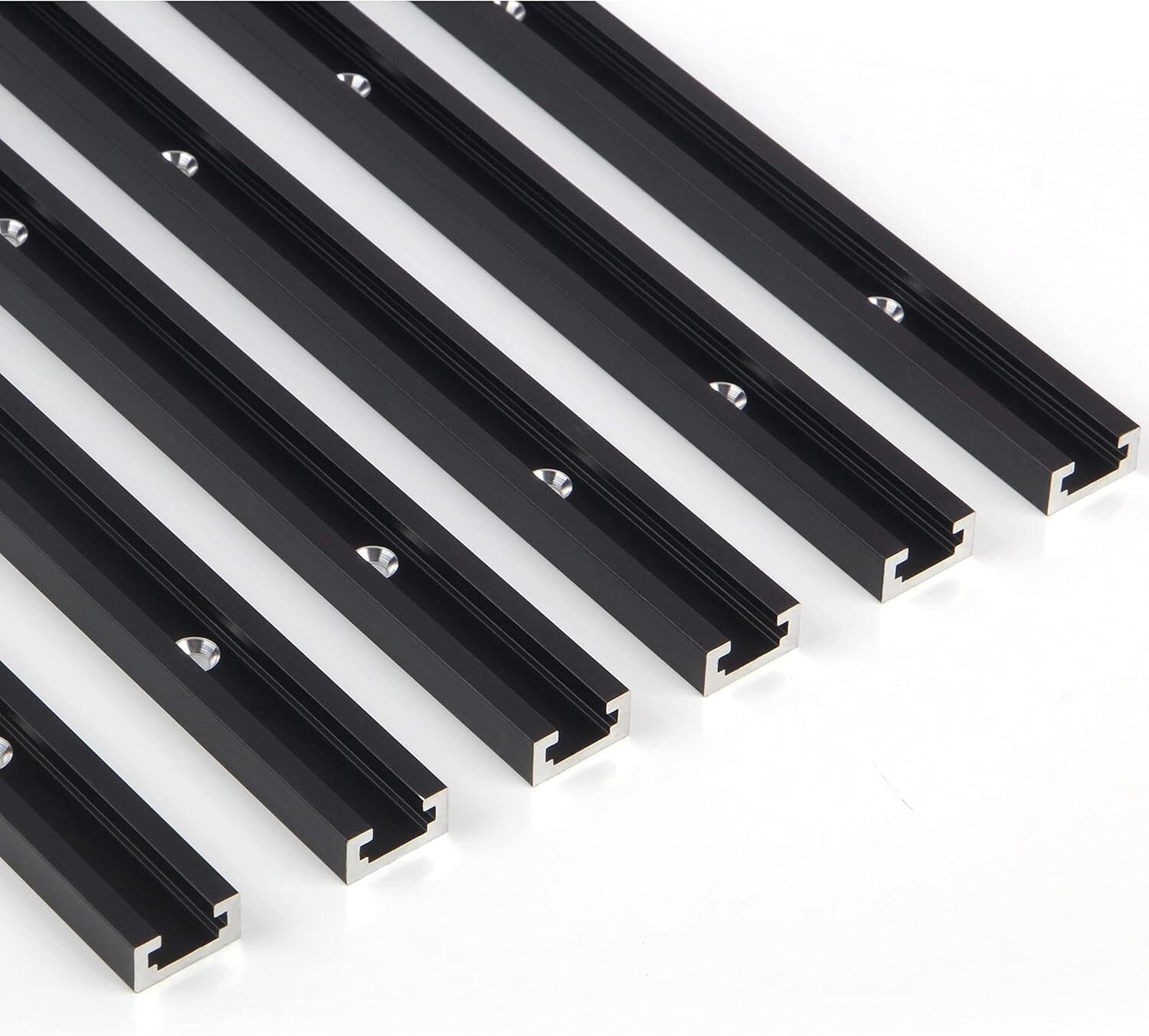 Adjustable Woodworking T-Tracks Set - 36 Inch with Predrilled Mounting Holes