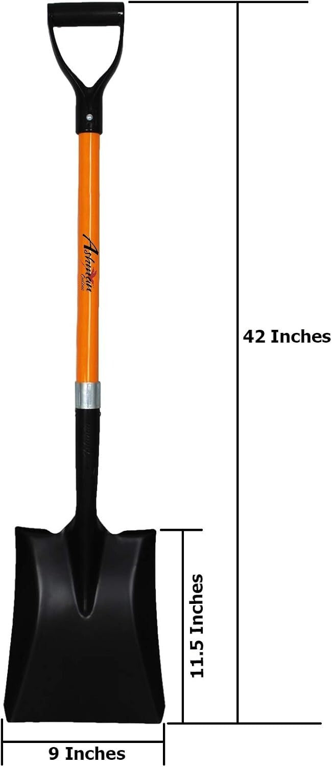 Heavy-Duty Transfer Shovel with 41" Ergonomic Handle - Ideal for Gardening & ...