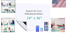 Load image into Gallery viewer, Versatile Self-Adhesive Magnetic Dry Erase Board for Home &amp; Office - 24" x 36"