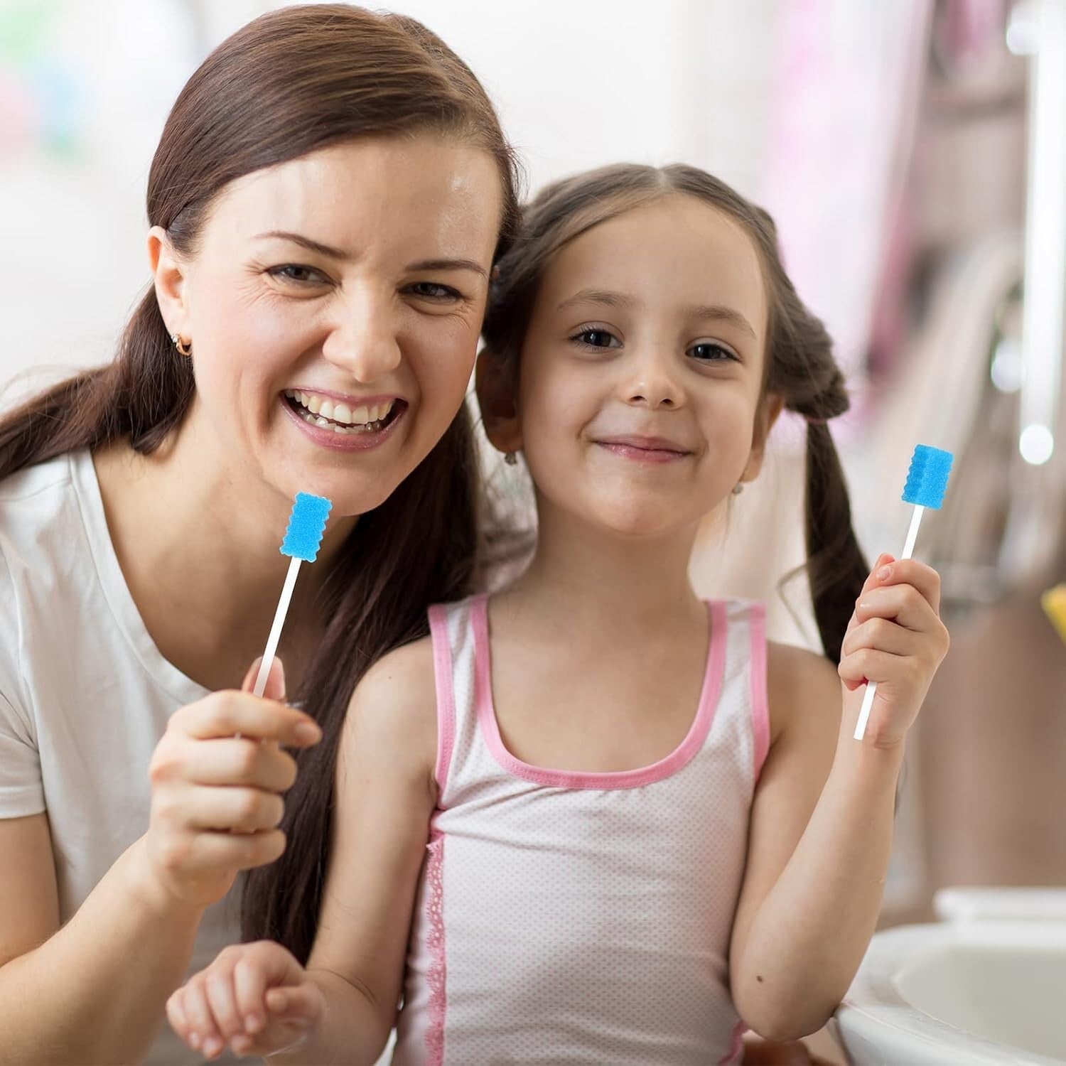 500 Bulk Disposable Sponge Swabs for Oral Hygiene - Perfect for Elderly Care