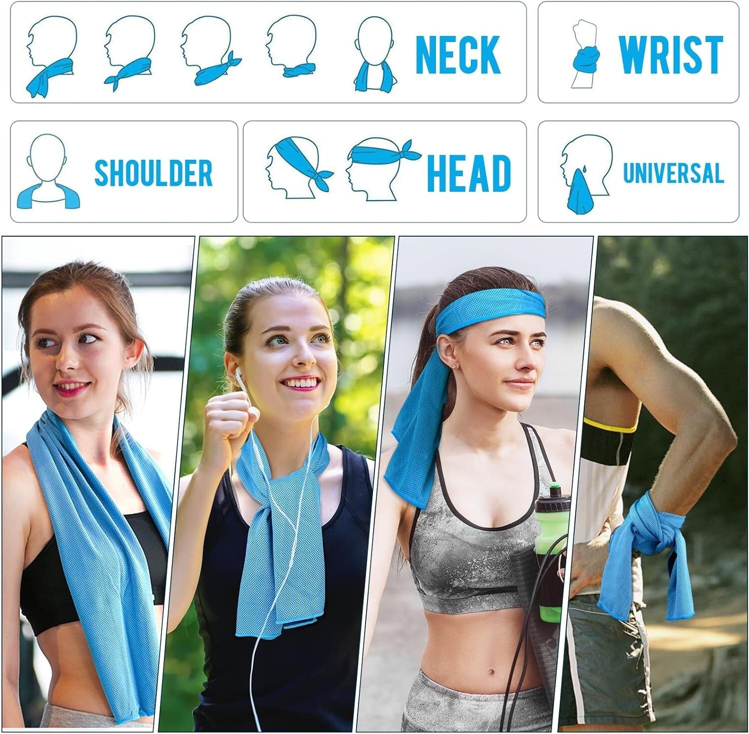 120 Pack Cooling Towels - Microfiber Ice Chilly Gym Towels for Summer Activities