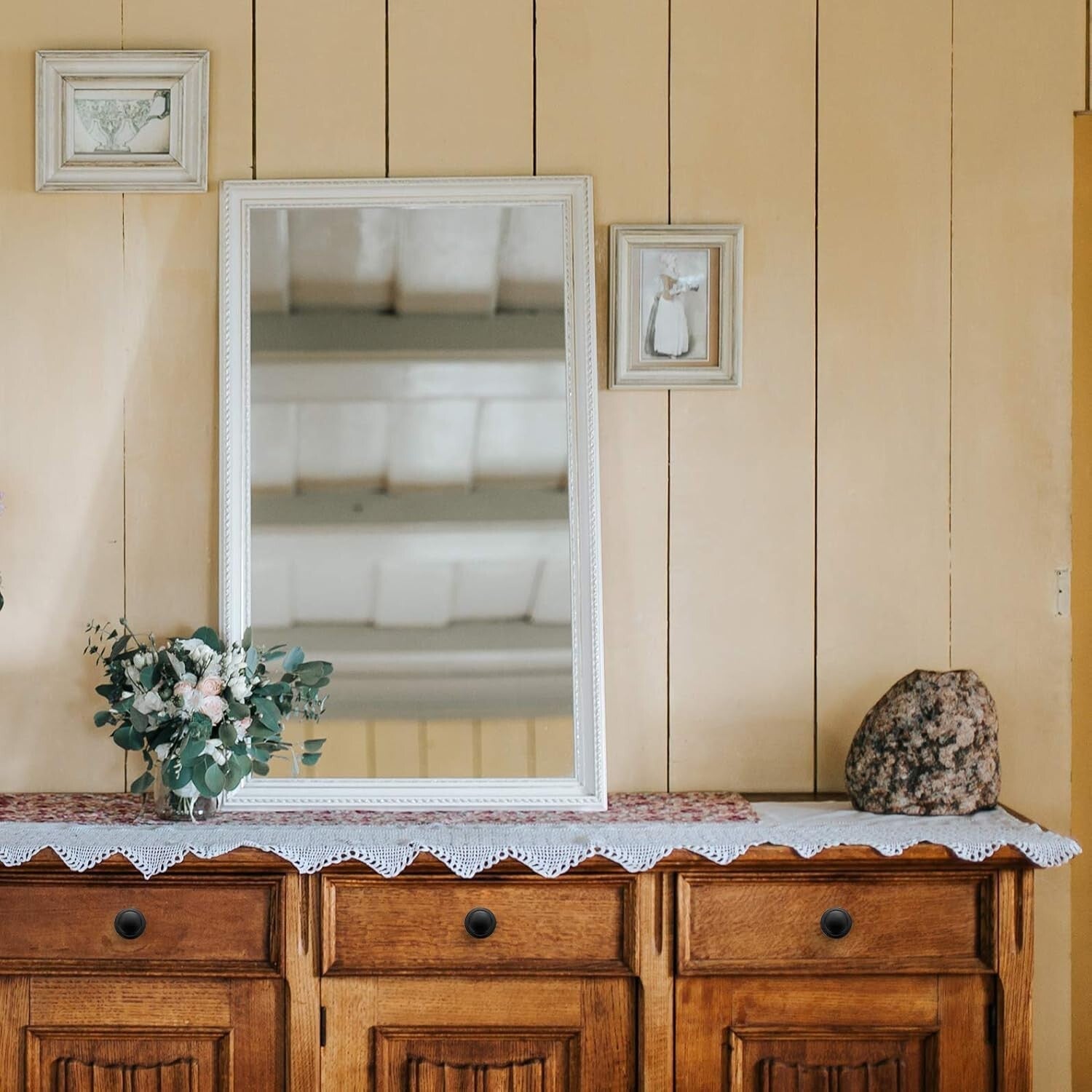 Universal Round 1-1/4 Inch Matte Black Knobs for Cabinets & Dressers - 40 Pack