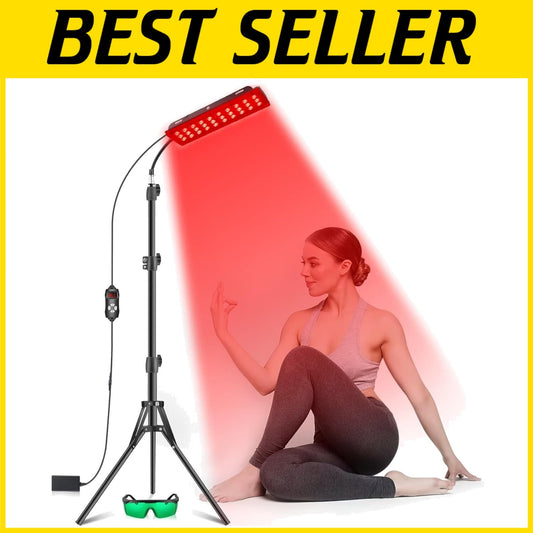 Portable Red Light Therapy Device with Floor Stand - Skin Care and Pain Relief