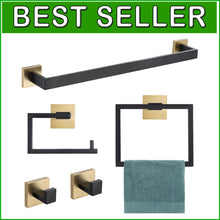 Load image into Gallery viewer, Modern Wall-Mounted 5-Piece Bathroom Accessories Set - Stylish and Durable