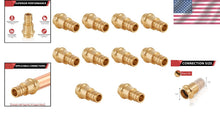 Load image into Gallery viewer, Pack of 10 1/2" Brass PEX-A Expansion Couplings for Reliable Pipe Connections