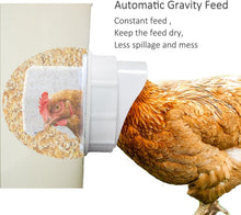 Load image into Gallery viewer, Automatic Chicken Feeder Kit - Easy Install with 8 PVC Ports and Hole Saw