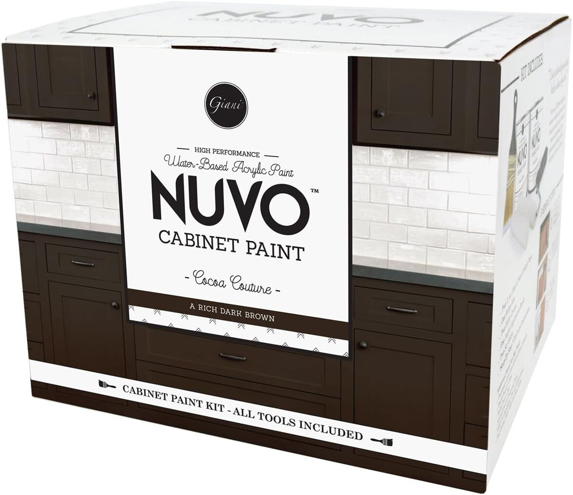Nuvo Cabinet Makeover Kit: Easy DIY Set, Rich Dark Brown - Quick Transformation