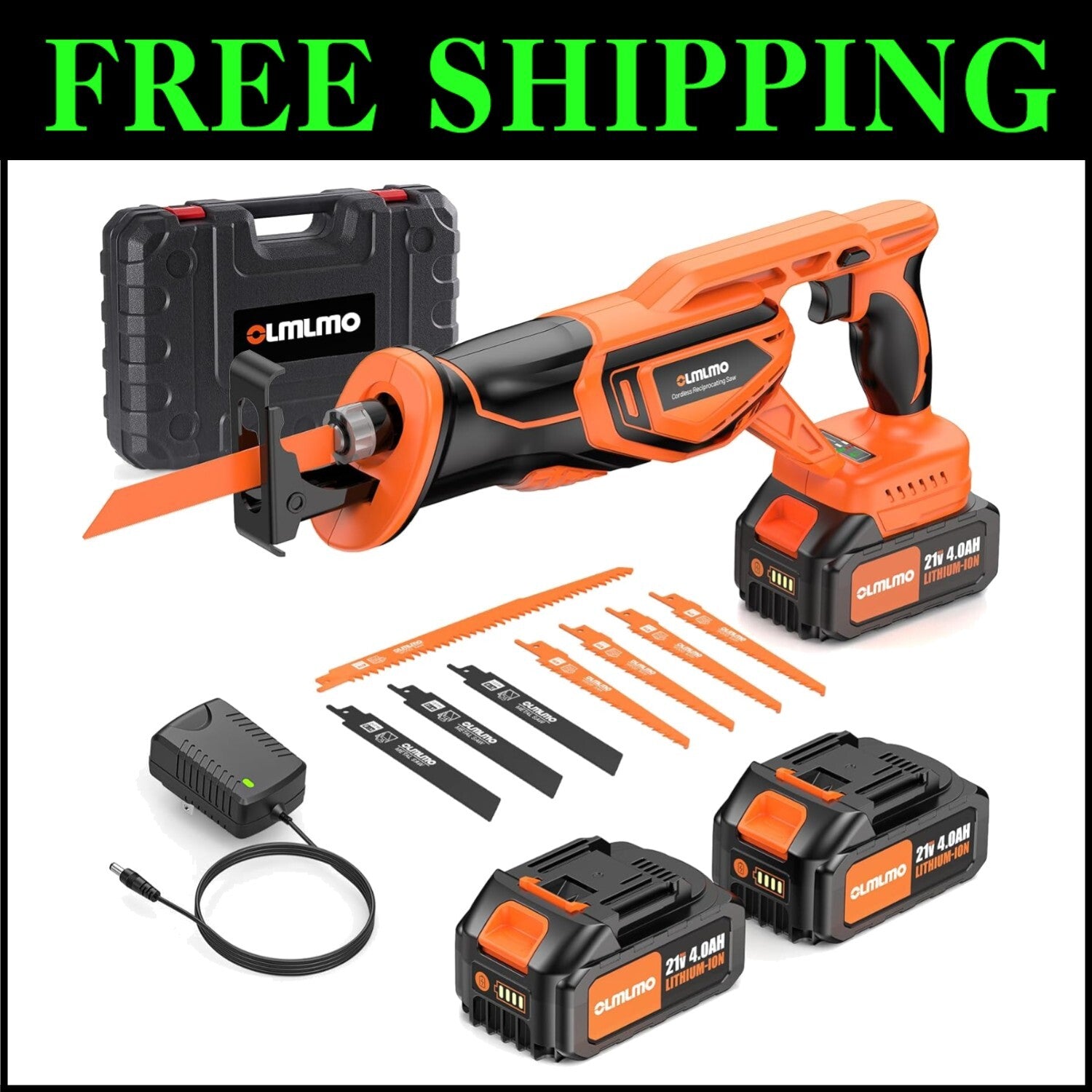 Effortless Cutting with Cordless Brushless Saw: Includes 8 Blades & Fast Charger