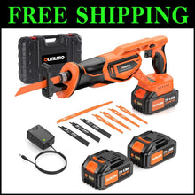 Load image into Gallery viewer, Effortless Cutting with Cordless Brushless Saw: Includes 8 Blades &amp; Fast Charger
