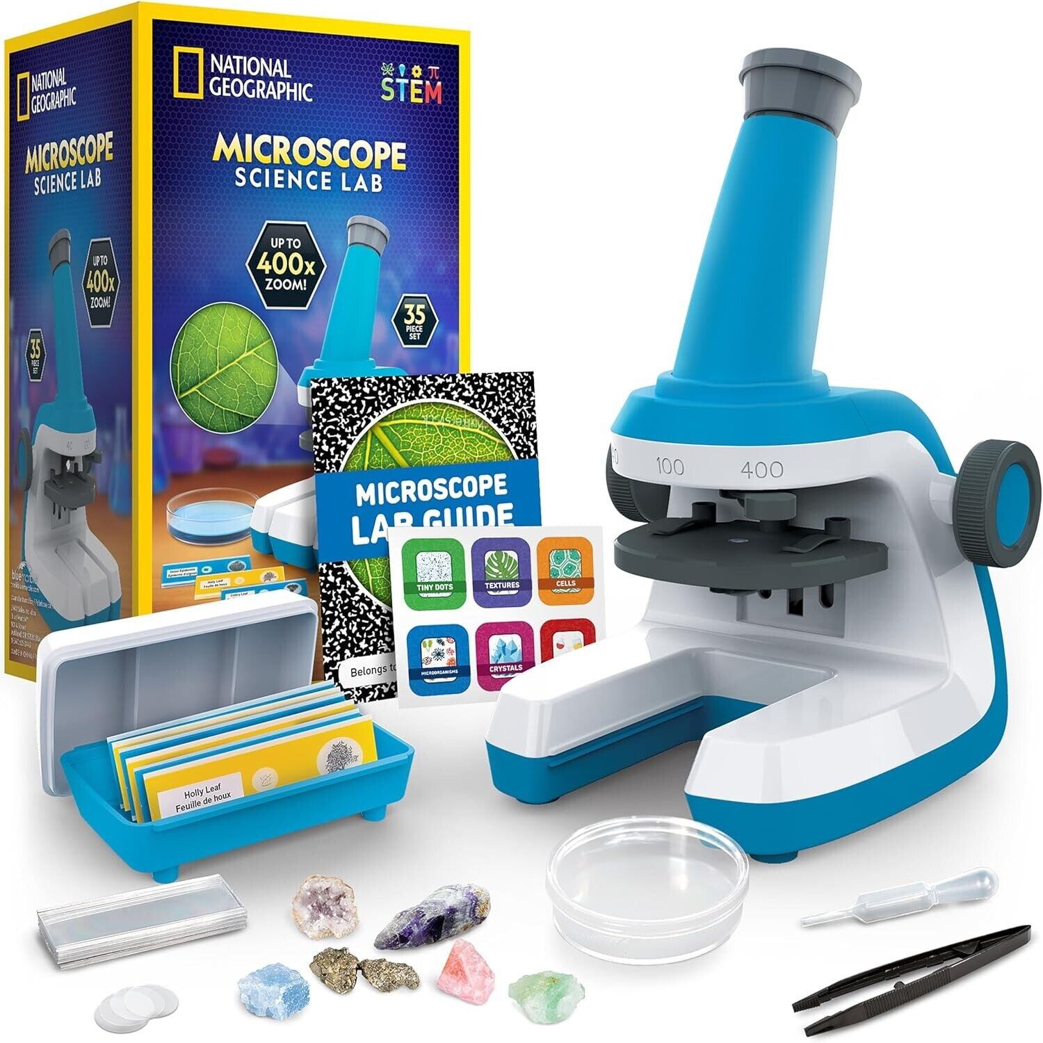 Fun & Educational Kids Microscope with Lab Guide - National Geographic STEM Toy