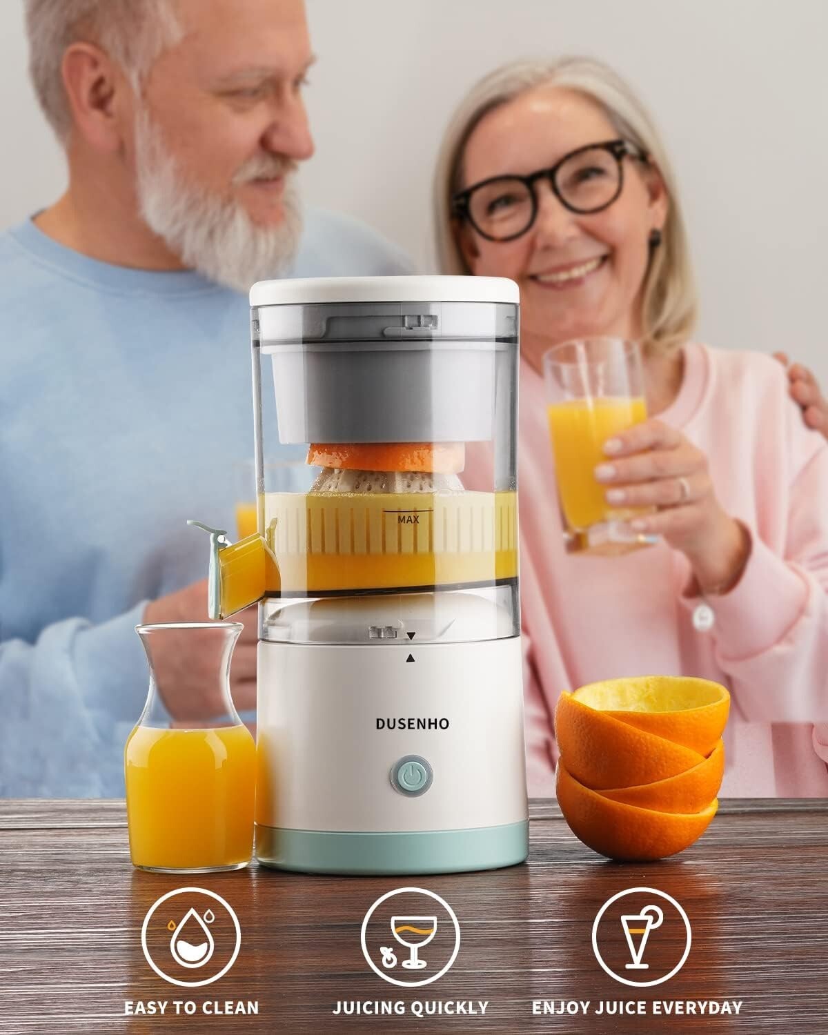Portable Electric Juicer with USB-C Charging - Ideal for On-the-Go Citrus Lovers