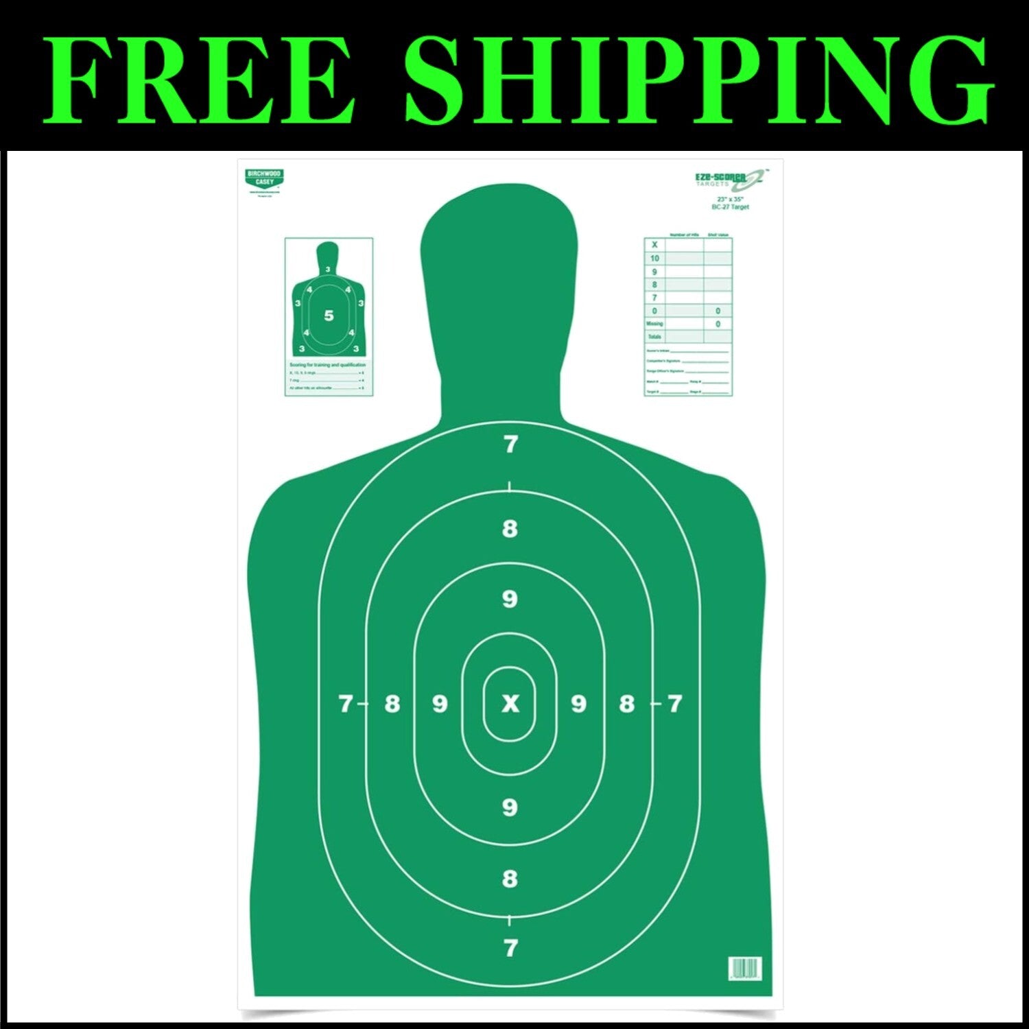 Versatile Silhouette Shooting Targets - 100 Pack, High Visibility for All Ranges