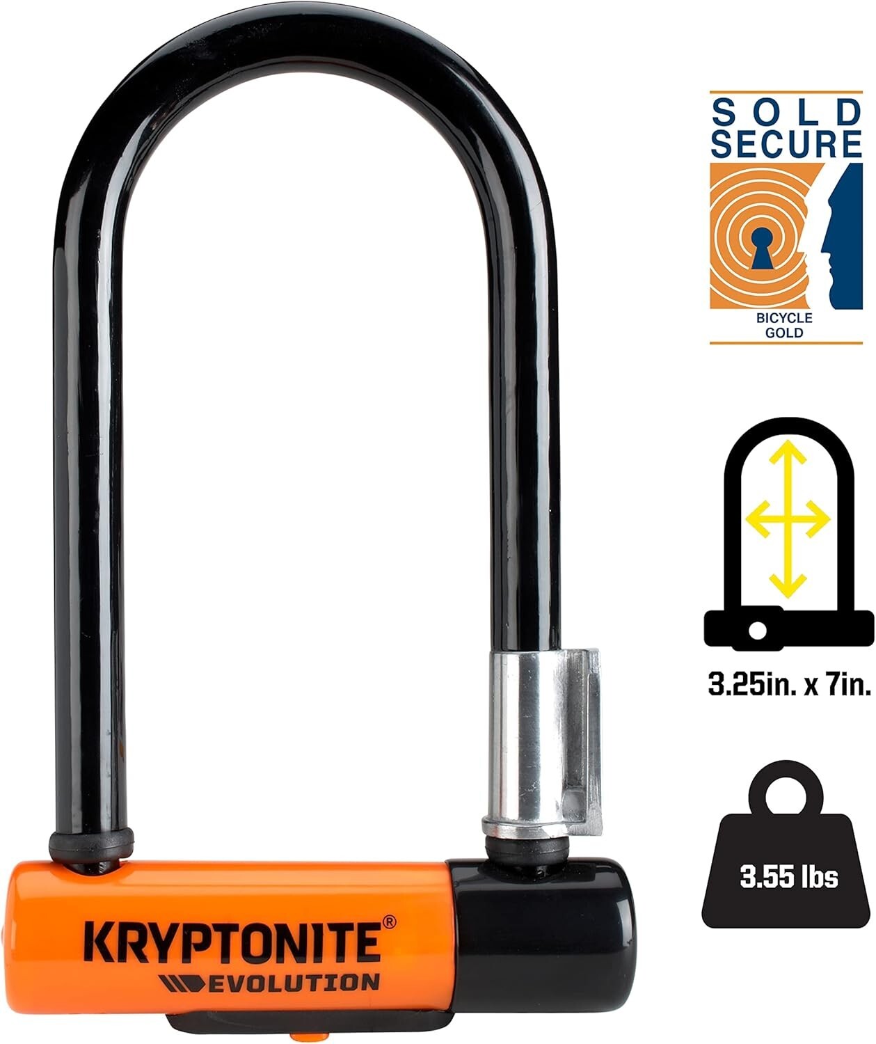 13mm U-Lock with 4ft Security Cable & Ergonomic Keys - Durable Anti-Theft Lock