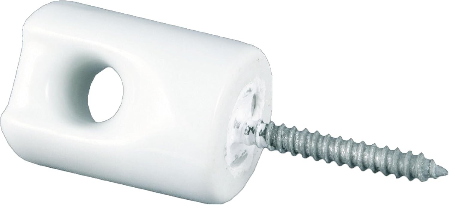 Lifetime Quality Ceramic Lag Insulators - 25 Pack for Electric Fencing