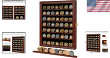 Load image into Gallery viewer, Large Mahogany Collectible Display Shadow Box - Lockable with Removable Shelves