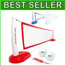 Load image into Gallery viewer, Splash Net PRO Adjustable Pool Volleyball Net with 2 Ball Set - Red, White, Blue