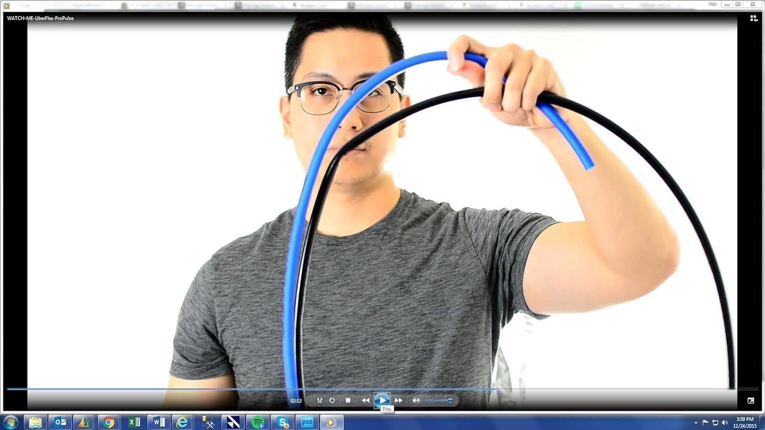 Lightweight UBERFLEX 3,100 PSI Pressure Washer Hose - Kink-Resistant 50' Length