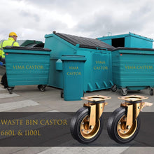 Load image into Gallery viewer, Premium 8-Inch Swivel Casters - Locking Heavy Load Wheels for Carts &amp; Furniture