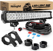 Load image into Gallery viewer, Durable 126W Waterproof Off-Road LED Light Bar with Bracket &amp; Wiring Harness