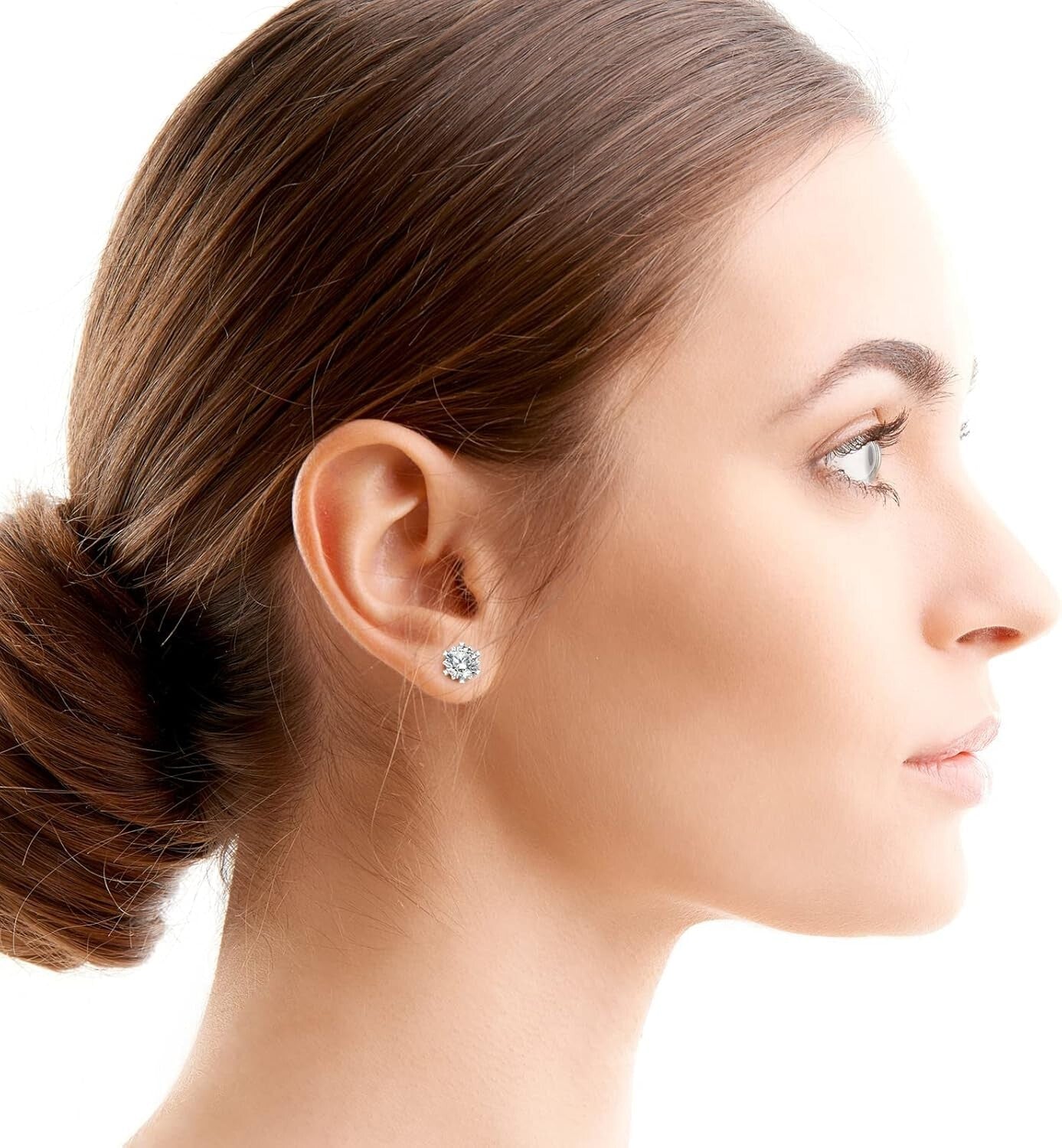 Exquisite Moissanite Stud Earrings, Perfect Anniversary Gift for Her (0.6-3 ct)