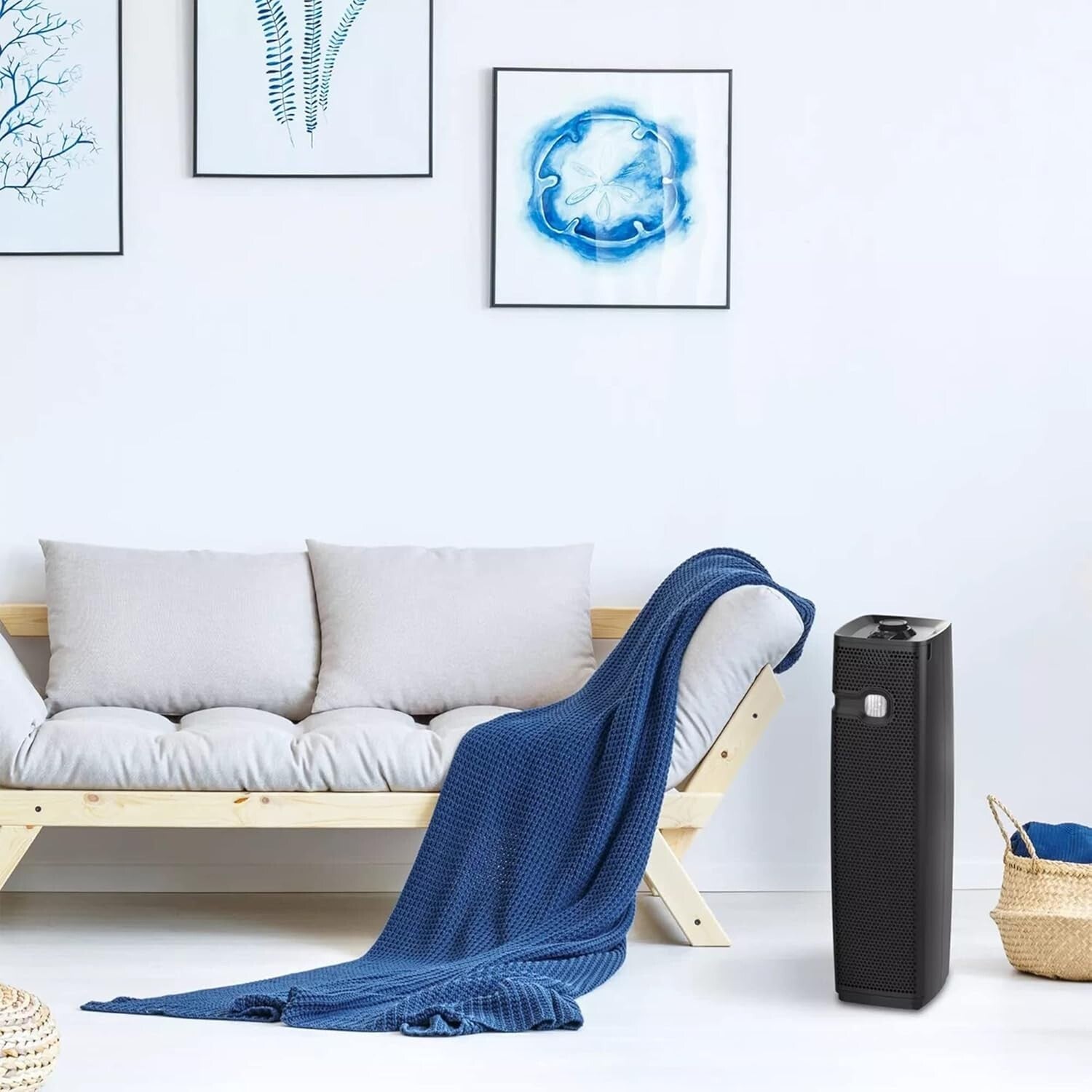 Elegant Tower HEPA Air Purifier with Visipure Filter - 2 Micron Dust Capture