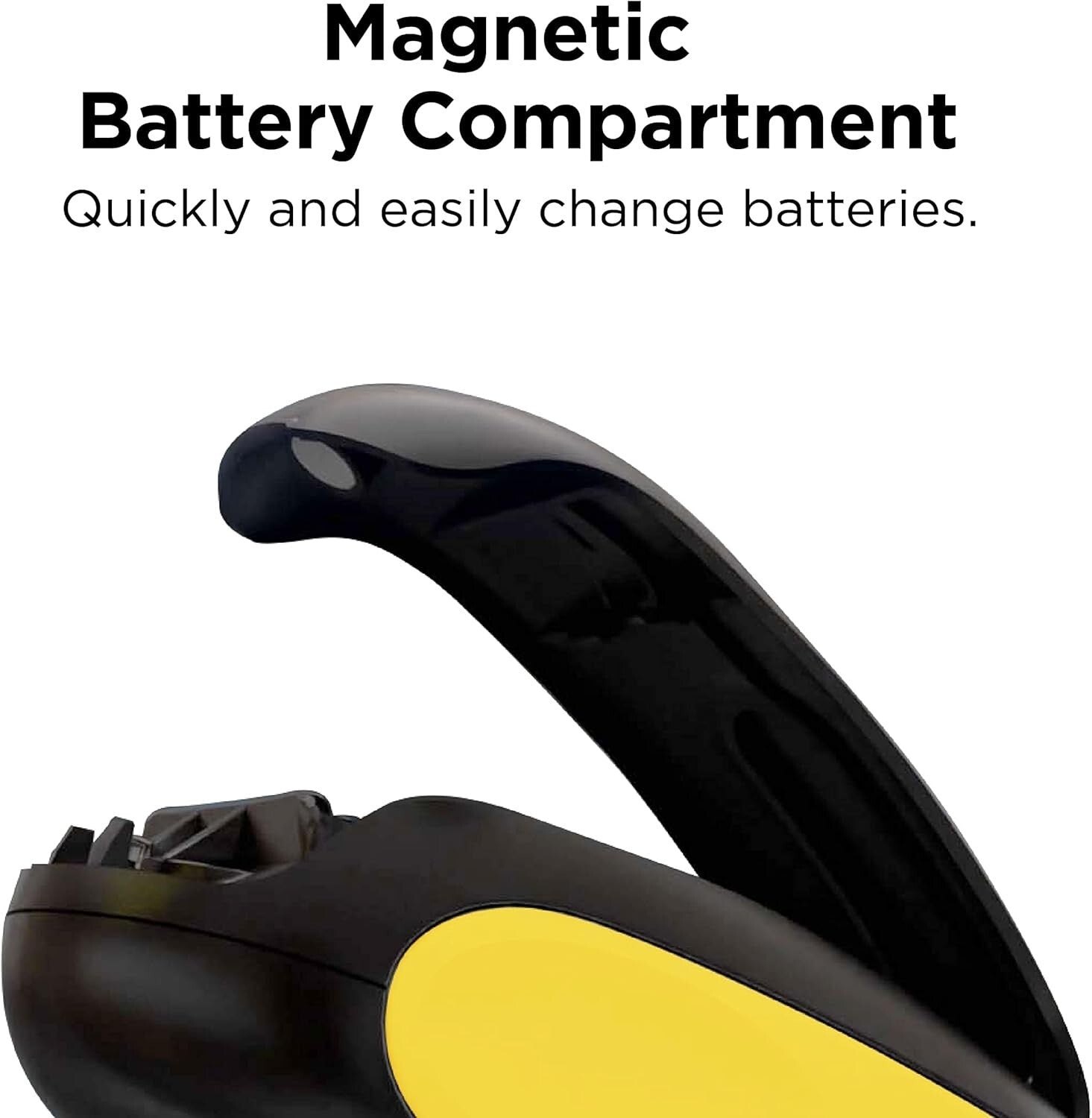 Ergonomic Battery-Operated Can Opener: No Cuts, Just Convenience in Yellow