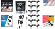 Load image into Gallery viewer, Soft Silicone In-Ear Earbuds 100 Pack - Comfortable Headphones for Students