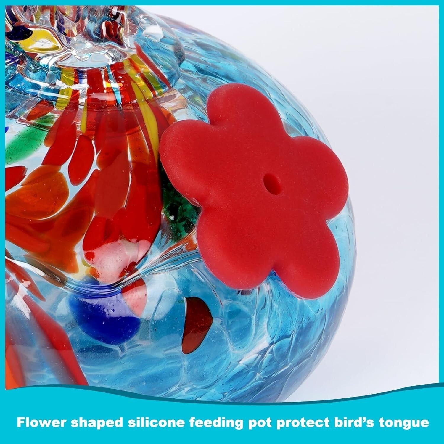 Luxury Hanging Bird Feeder and Bath for Hummingbirds - Solar Fountain Included