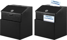 Load image into Gallery viewer, Versatile Black Metal Suggestion Box with Key and Slot - Perfect for Fundraising