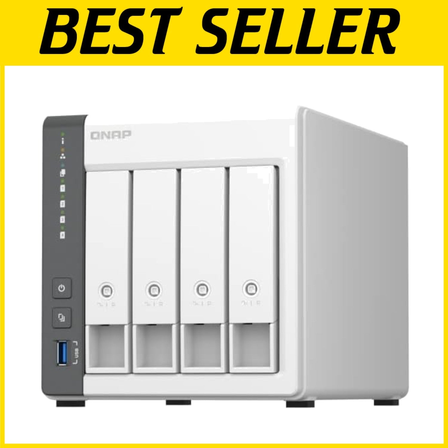 Effortless Backup 4 Bay NAS with Diskless Design, Secure File Access Anywhere
