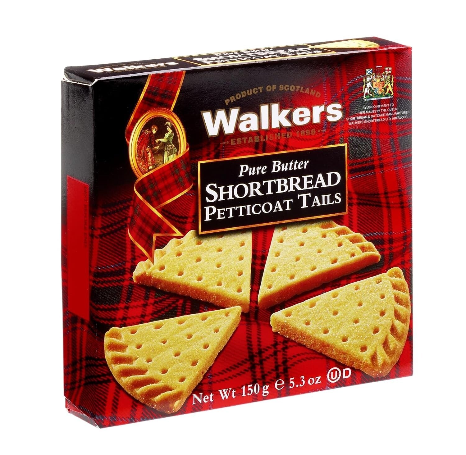 Classic Scottish Shortbread Cookies - All-Butter Petticoat Tails, 5.3 Oz Boxes